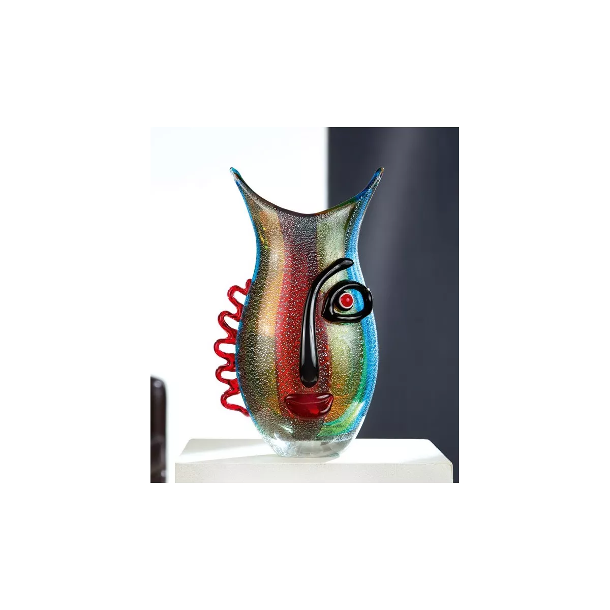 Vase Pâte de verre Visage Vista H33 cm