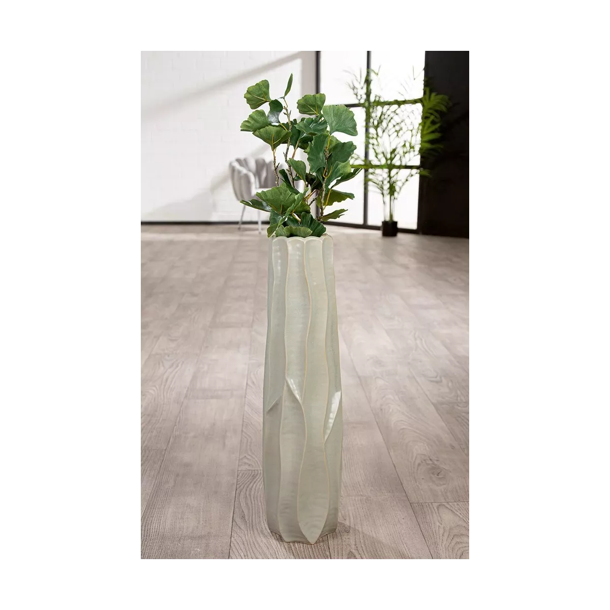 Vase Fortuna Vert H.63 cm