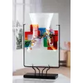 Vase Verre sur Socle Willou h49cm