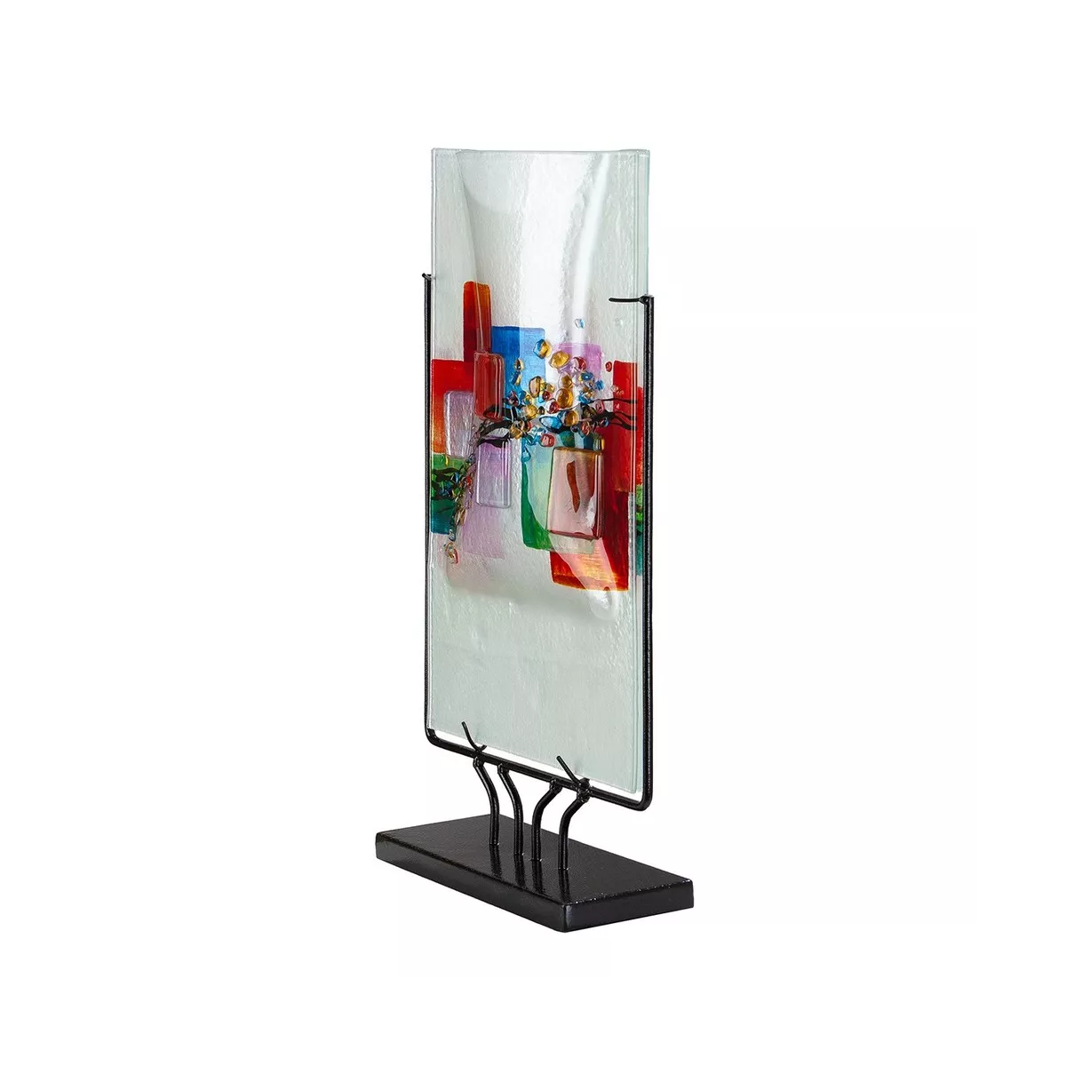 Vase Verre sur Socle Willou h49cm