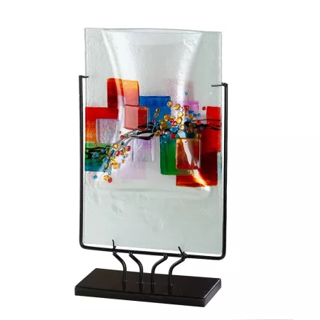 Vase Verre sur Socle Willou h49cm