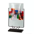 Vase Verre sur Socle Willou h49cm