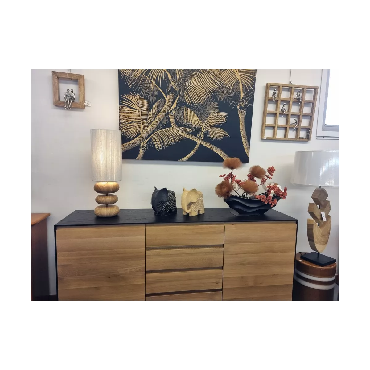 Eléphant Chore Noir 26x15