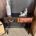 Console Valise 2 Tiroirs 80 cm