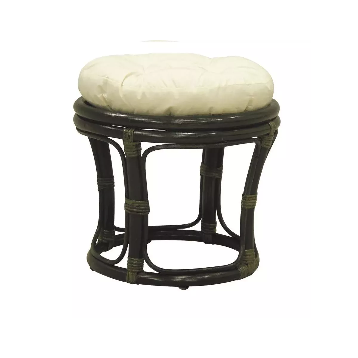 Pouf en Rotin Noir