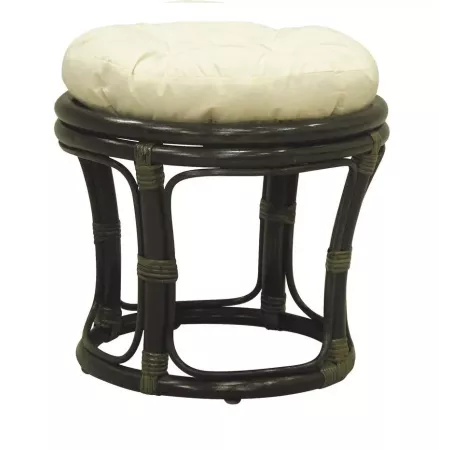 Pouf en Rotin Noir