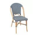 Chaise Bistrot Rotin Romy Bleue
