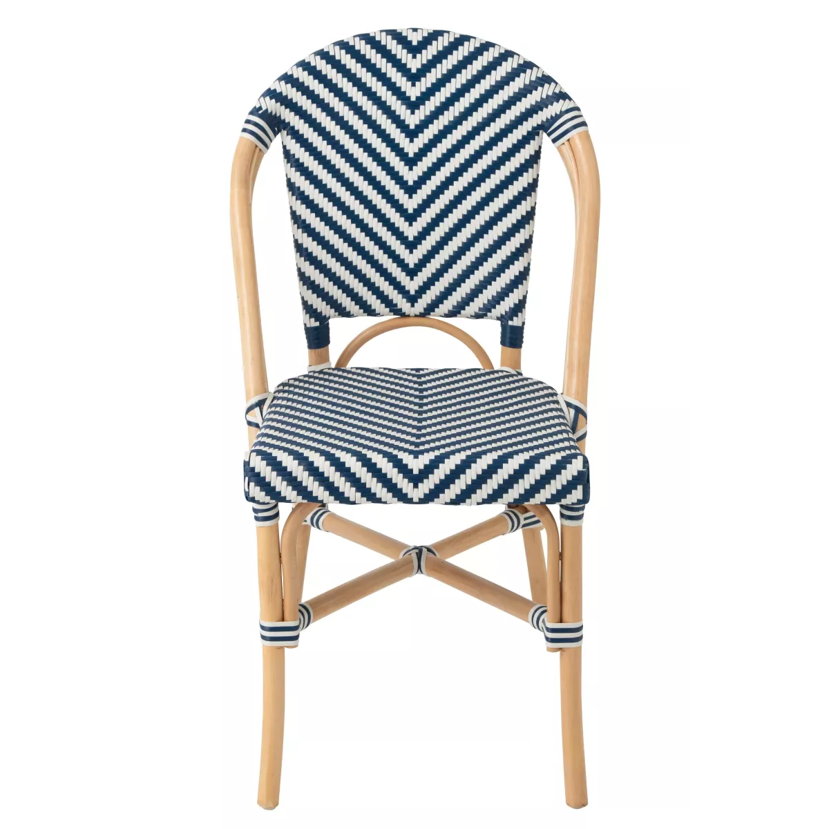 Chaise Bistrot Rotin Romy Bleue
