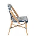 Chaise Bistrot Rotin Romy Bleue