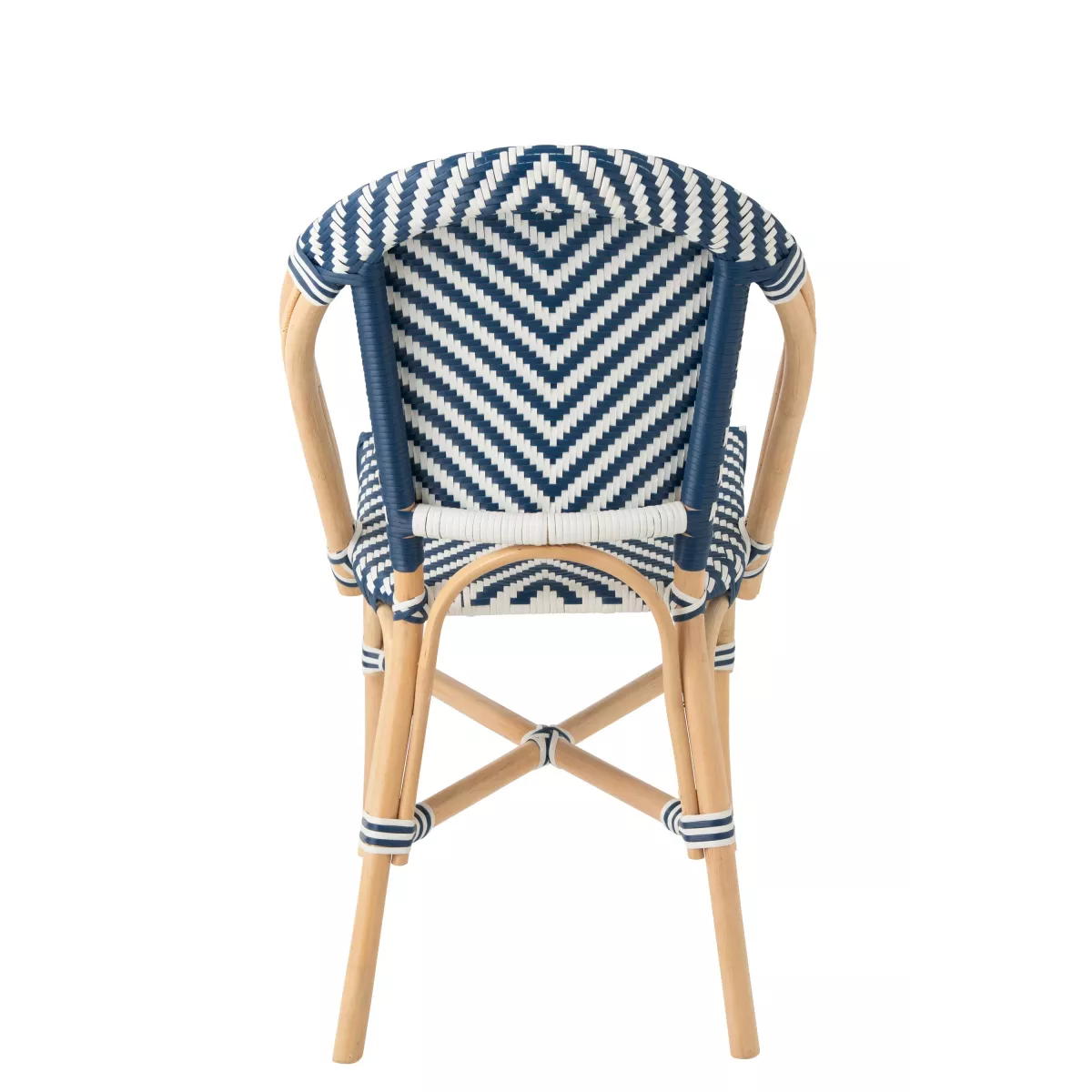 Chaise Bistrot Rotin Romy Bleue