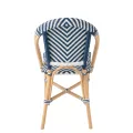 Chaise Bistrot Rotin Romy Bleue