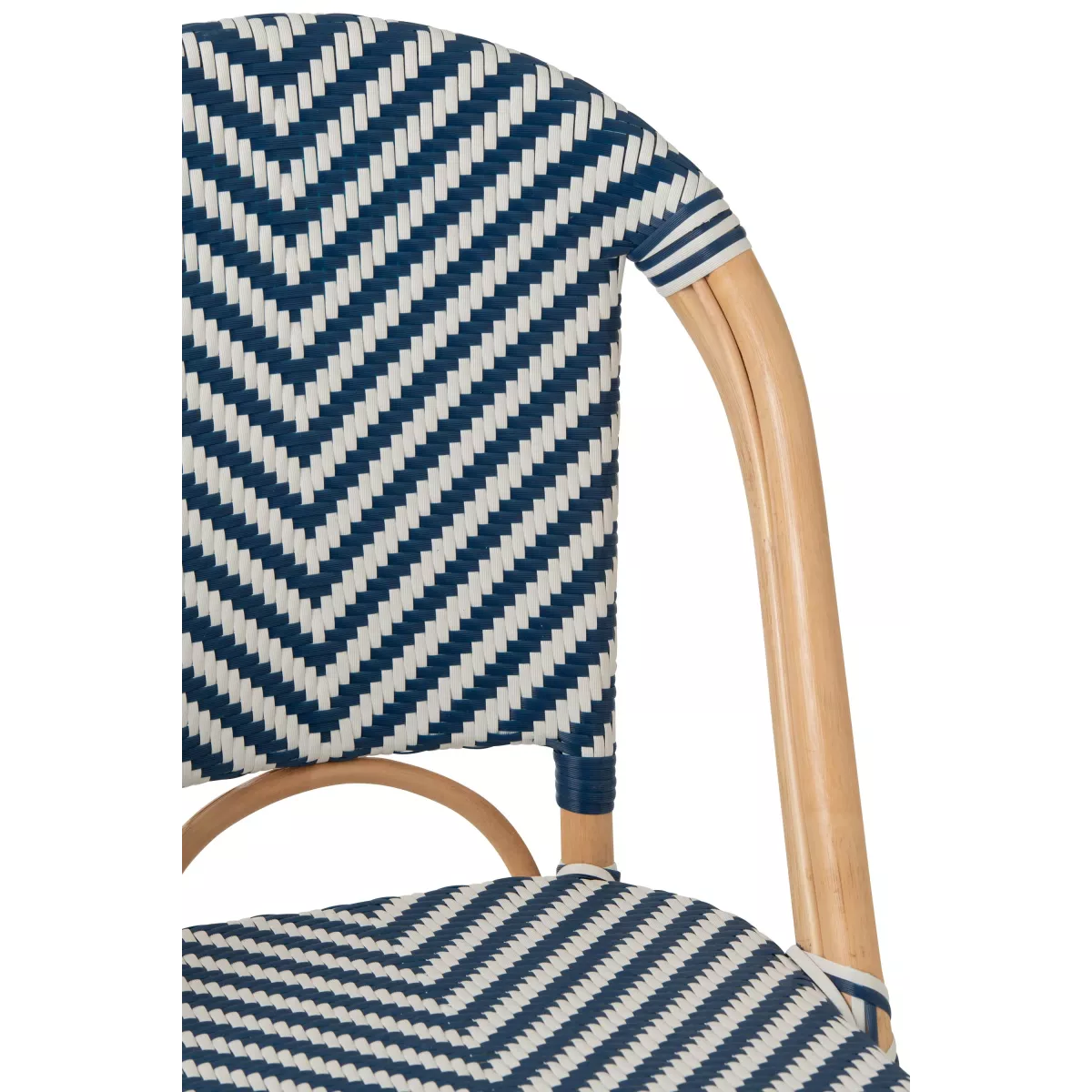 Chaise Bistrot Rotin Romy Bleue