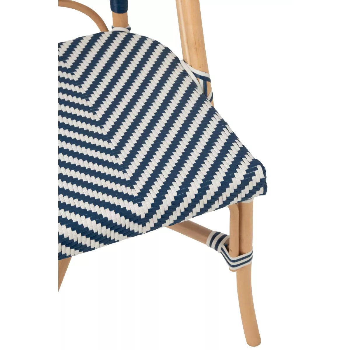 Chaise Bistrot Rotin Romy Bleue
