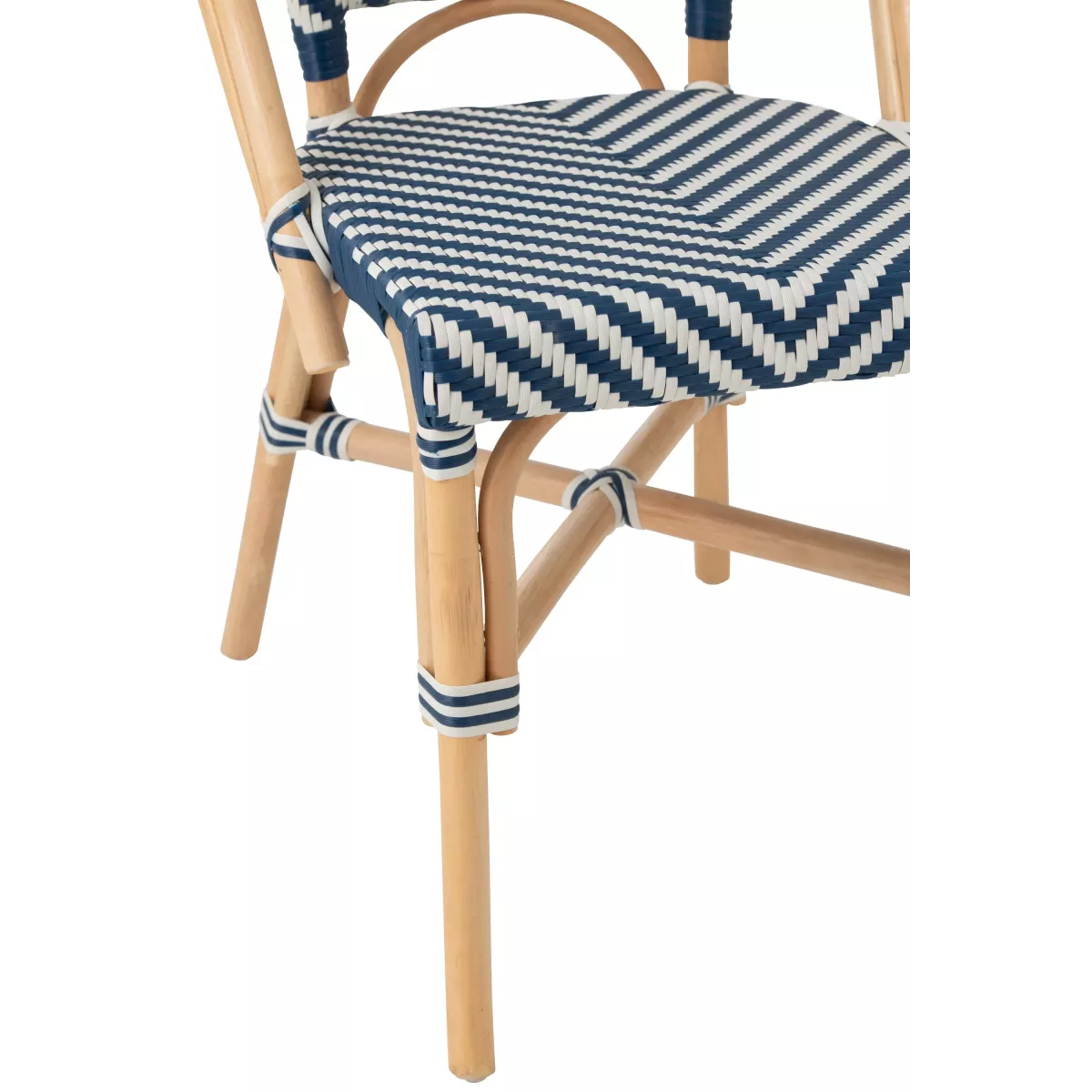 Chaise Bistrot Rotin Romy Bleue