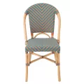 Chaise Bistrot Rotin Romy Orange et Bleue