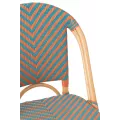 Chaise Bistrot Rotin Romy Orange et Bleue