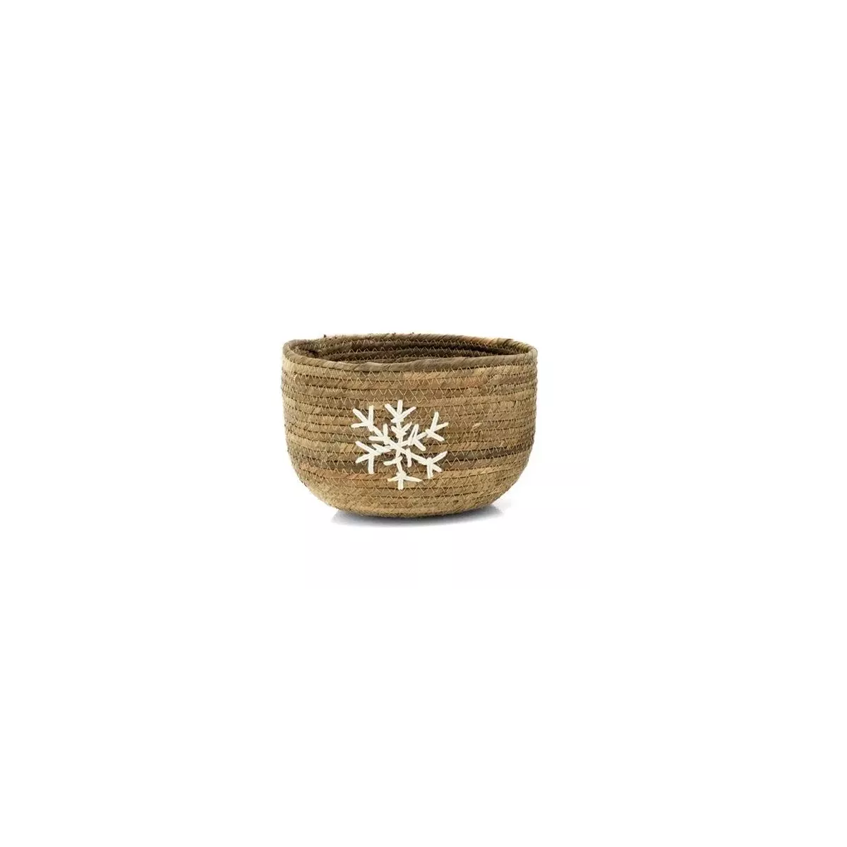 Corbeille Flocon en Abaca 25x25