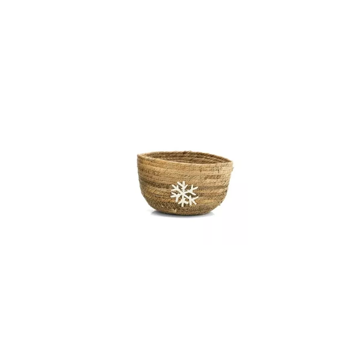 Corbeille Flocon en Abaca 21x21
