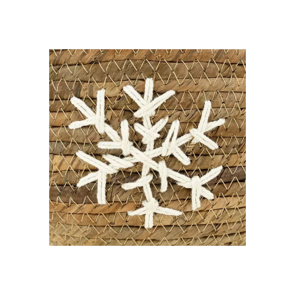 Corbeille Flocon en Abaca 21x21