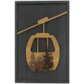 Tableau en bois Télécabine