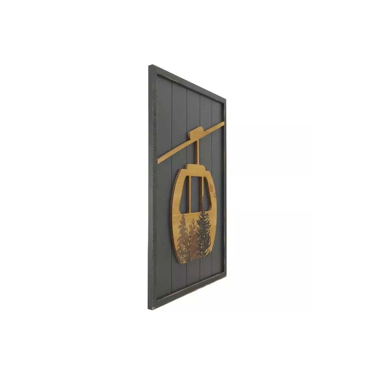 Tableau en bois Télécabine