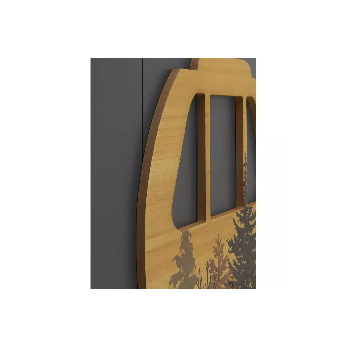 Tableau en bois Télécabine