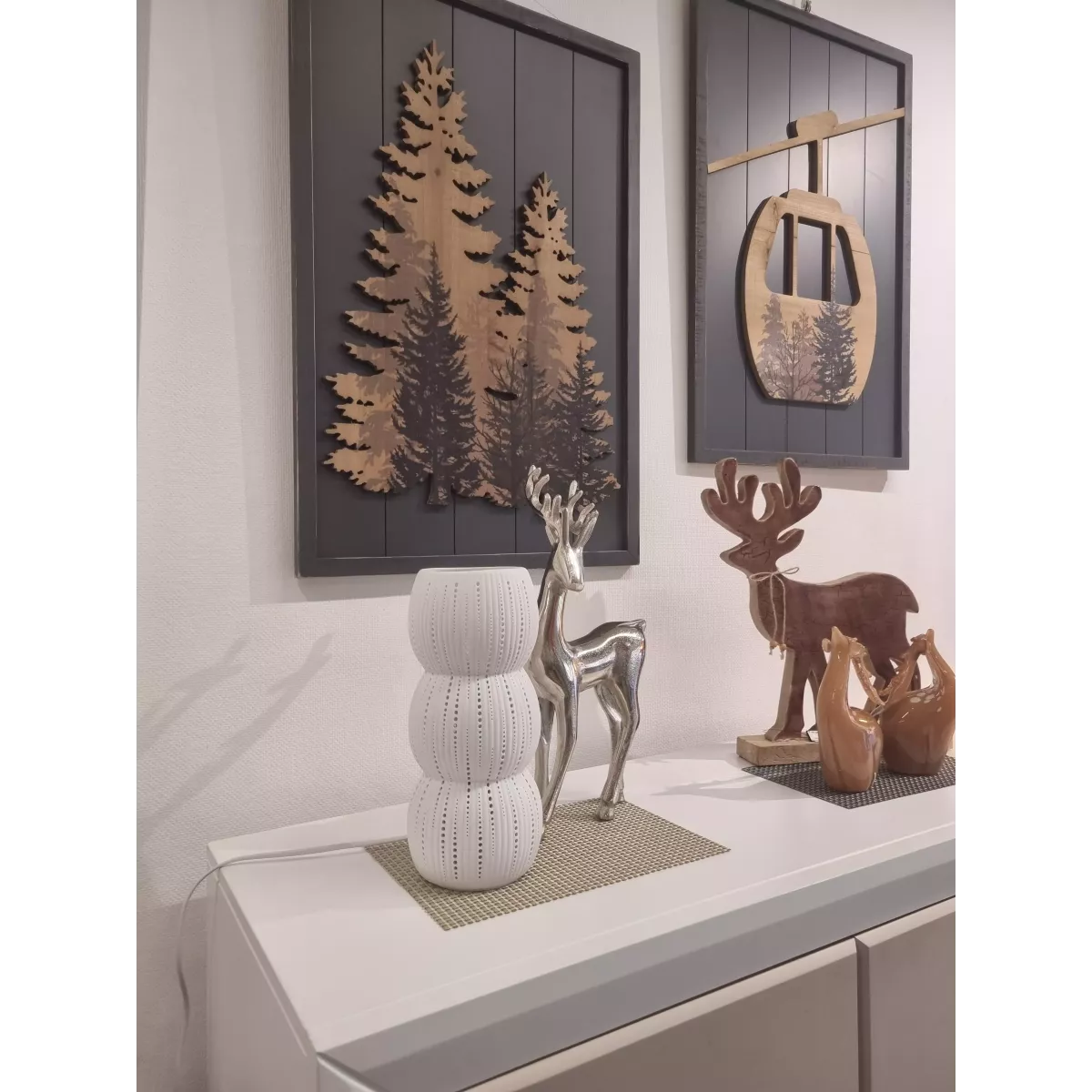 Tableau en bois Télécabine