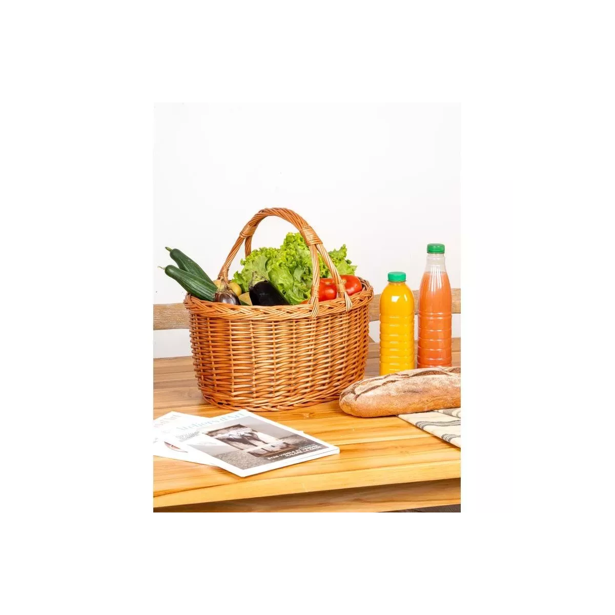 Panier Georges osier double anse