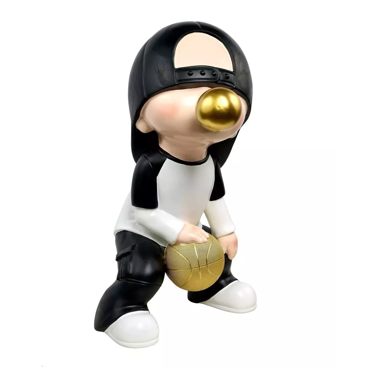 Statue Basketteur Street Casquette Noire H.63cm