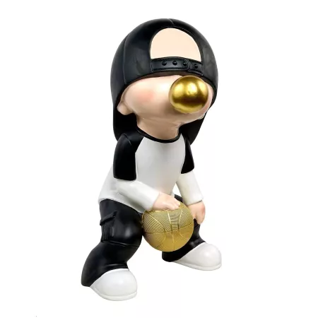 Statue Basketteur Street Casquette Noire H.63cm