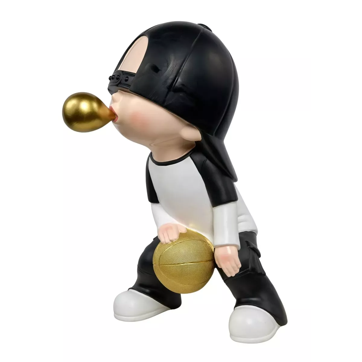 Statue Basketteur Street Casquette Noire H.63cm