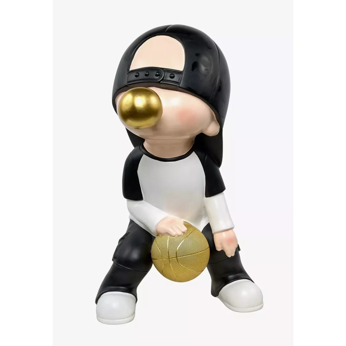Statue Basketteur Street Casquette Noire H.63cm