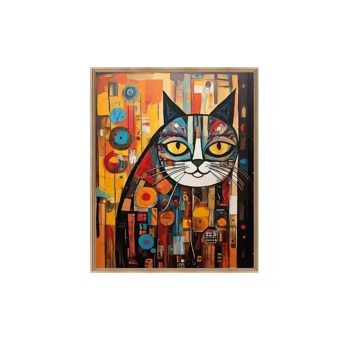 Tableau Chatelain Coloré Rond 50x60