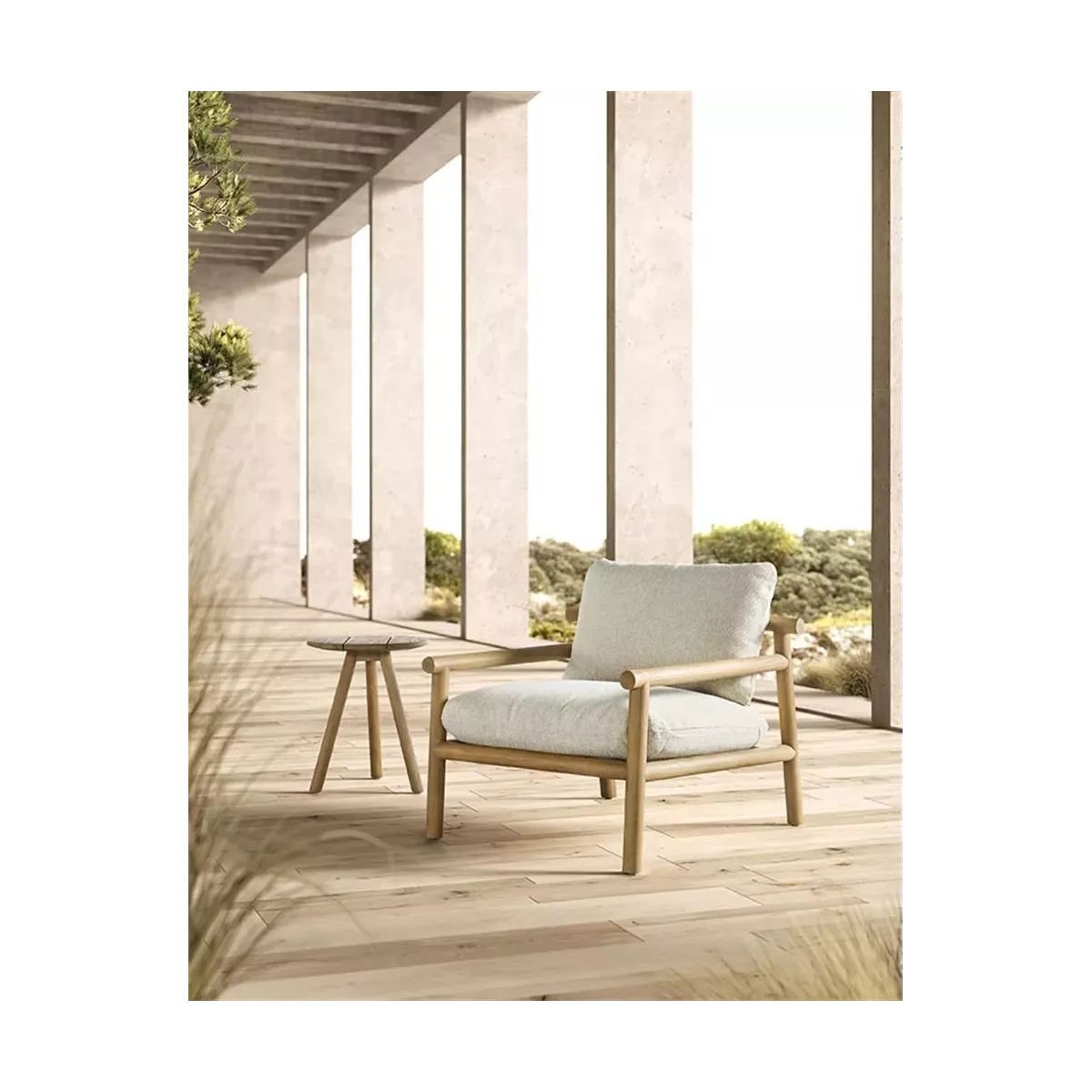 Fauteuil Kuro Teck Naturel