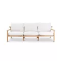 Salon Kuro Teck Naturel Canapé 3P + 2 Fauteuils