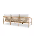 Salon Kuro Teck Naturel Canapé 3P + 2 Fauteuils