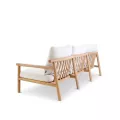 Salon Kuro Teck Naturel Canapé 3P + 2 Fauteuils