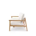 Salon Kuro Teck Naturel Canapé 3P + 2 Fauteuils