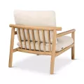 Salon Kuro Teck Naturel Canapé 3P + 2 Fauteuils
