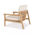 Salon Kuro Teck Naturel Canapé 3P + 2 Fauteuils