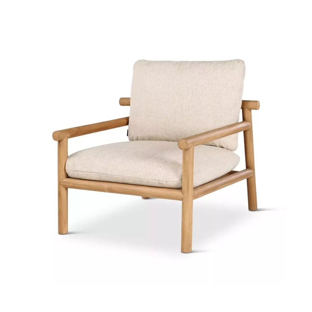 Salon Kuro Teck Naturel Canapé 3P + 2 Fauteuils