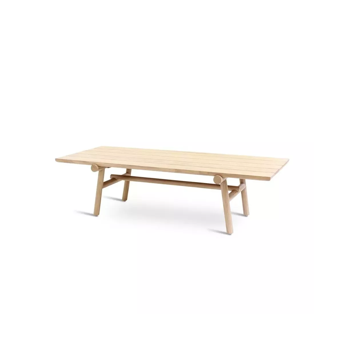 Table basse Teck Kuro 140x61cm Naturel