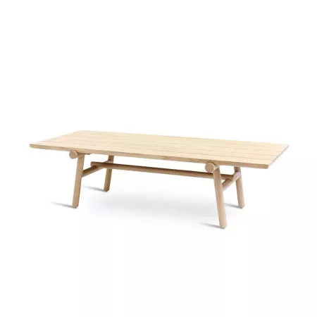 Table basse Teck Kuro 140x61cm Naturel