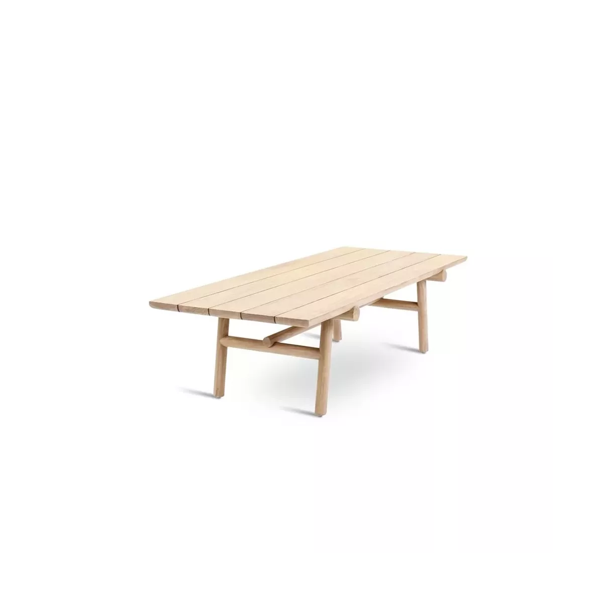 Table basse Teck Kuro 140x61cm Naturel