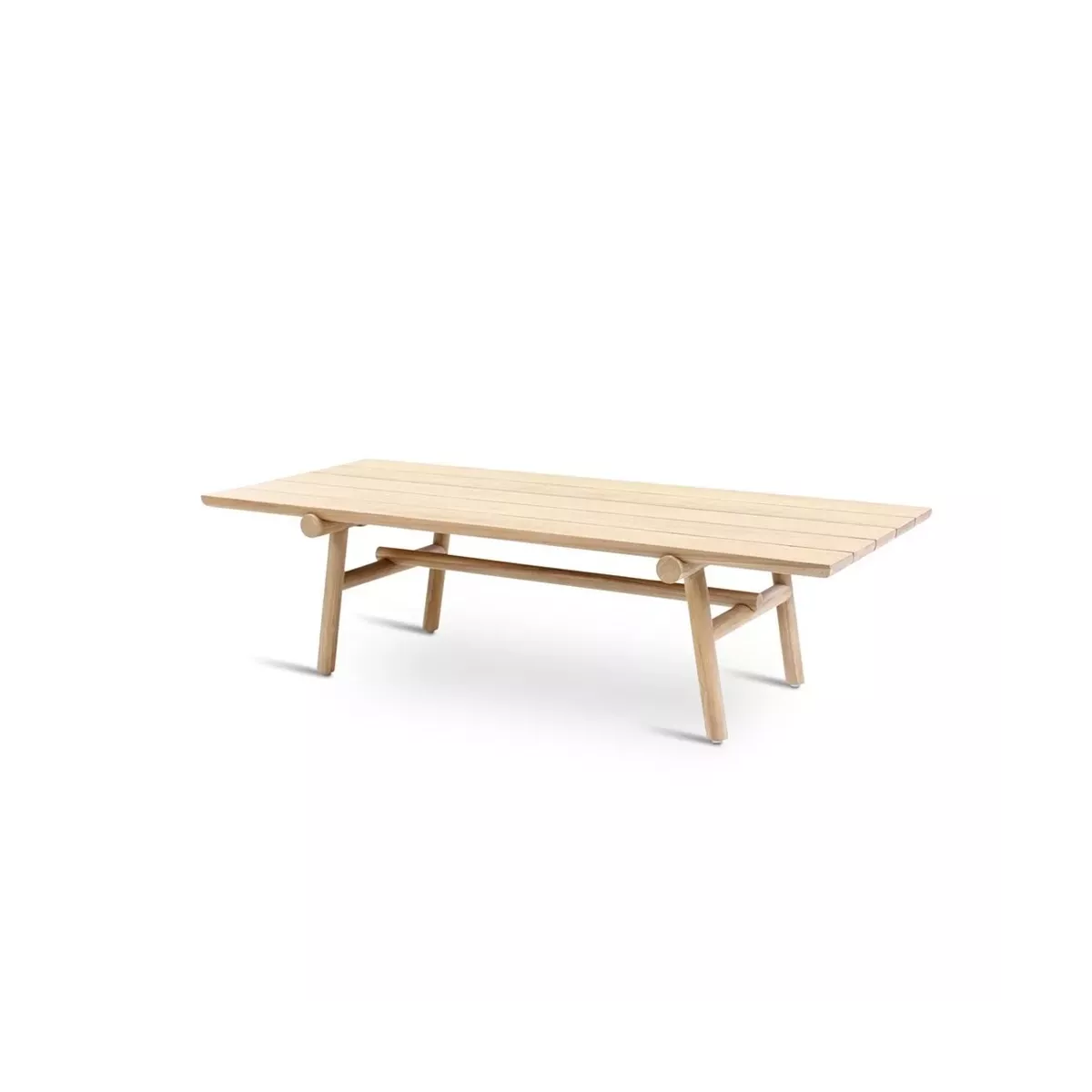Table basse Teck Kuro 140x61cm Naturel