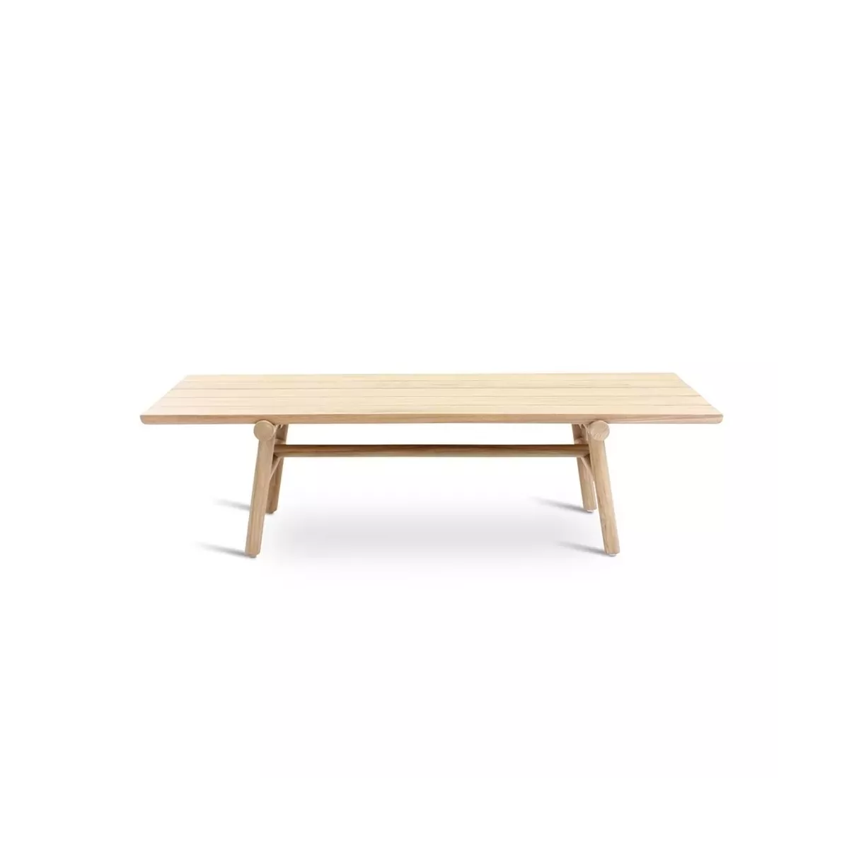 Table basse Teck Kuro 140x61cm Naturel