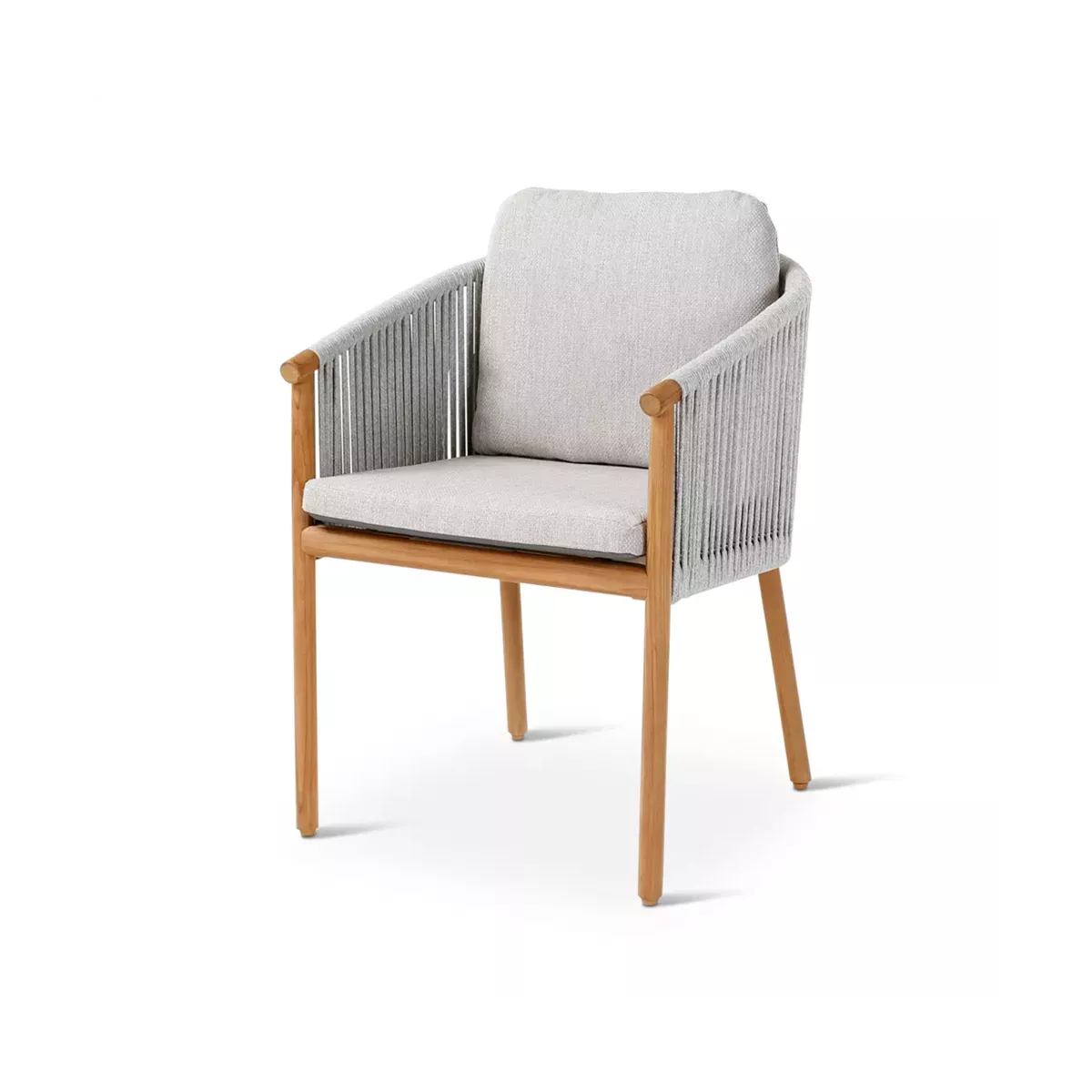Fauteuil de repas Teck et Cordage Romero