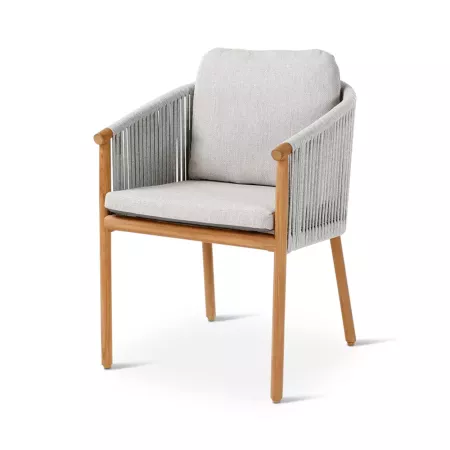 Fauteuil de repas Teck et Cordage Romero