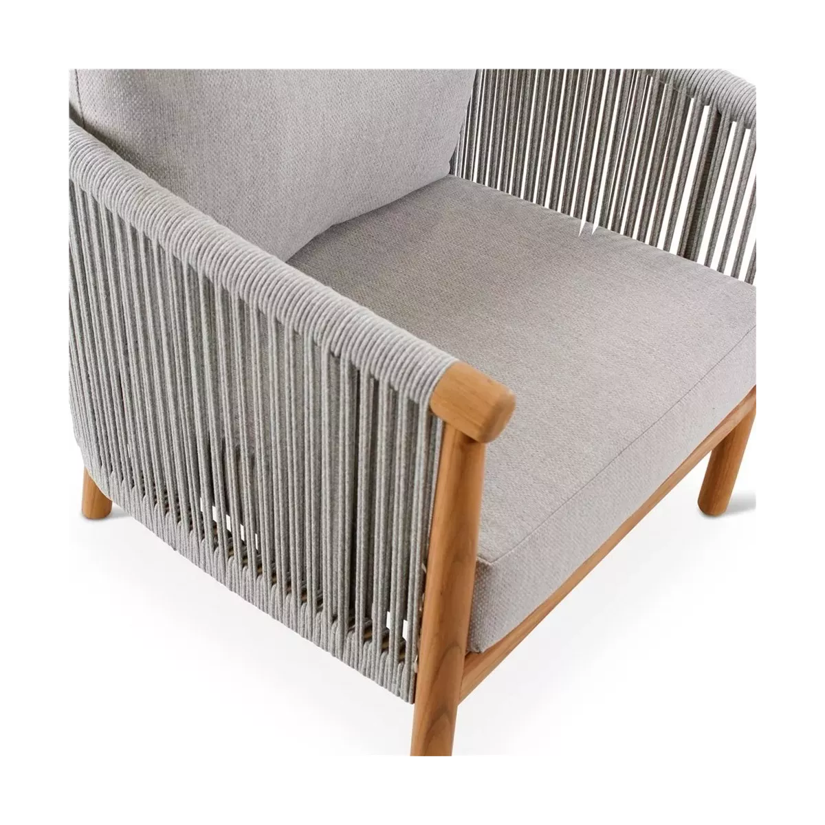 Fauteuil de repas Teck et Cordage Romero