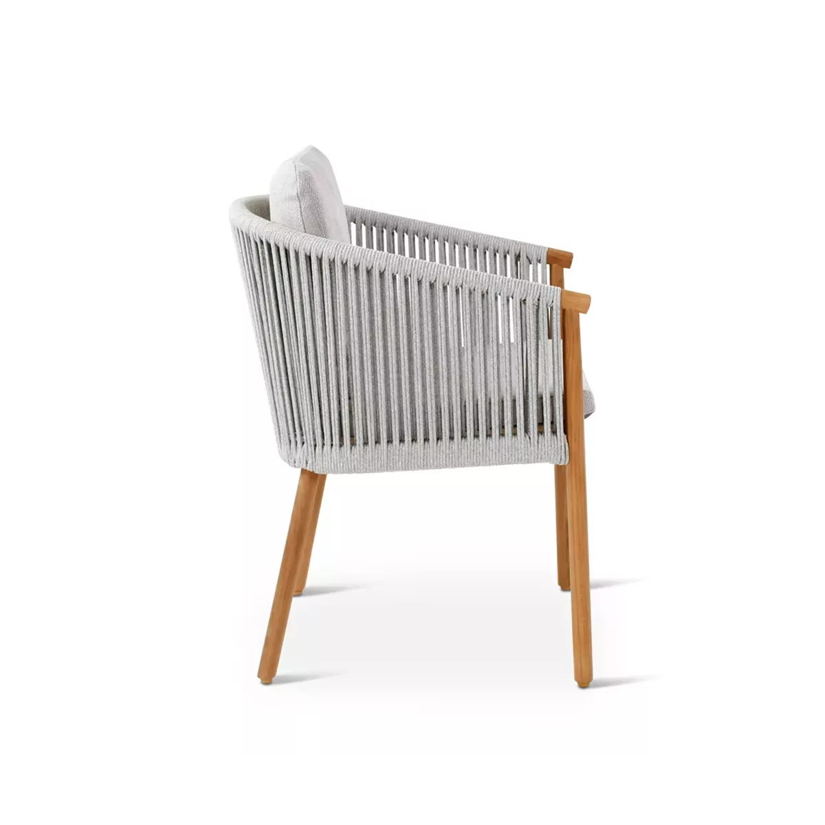Fauteuil de repas Teck et Cordage Romero
